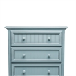 Pemberly Row Modern Coastal Wood Chest with 5-Drawers in Blue