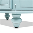 Pemberly Row Modern Coastal Wood Chest with 5-Drawers in Blue