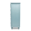Pemberly Row Modern Coastal Wood Chest with 5-Drawers in Blue