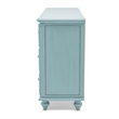Pemberly Row Modern Coastal Wood Dresser with 7-Drawers in Blue