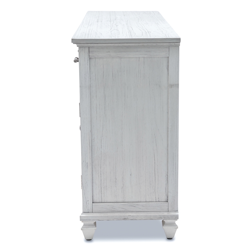 Pemberly Row Contemporary Wood Dresser with 6-Drawers in White