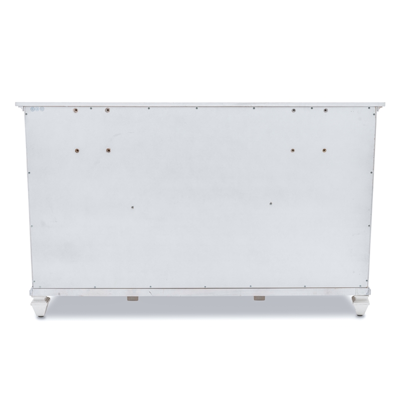 Pemberly Row Contemporary Wood Dresser with 6-Drawers in White