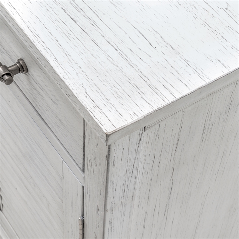 Pemberly Row Contemporary Wood Dresser with 6-Drawers in White