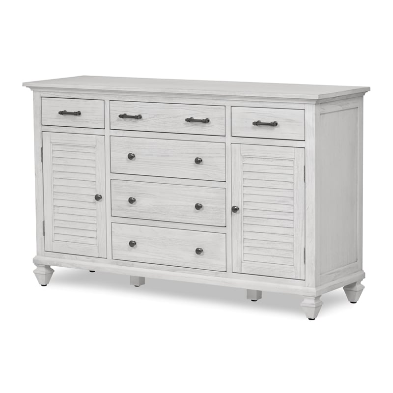 Pemberly Row Contemporary Wood Dresser with 6-Drawers in White