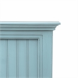 Pemberly Row Modern Coastal Solid Wood Queen Headboard in Blue