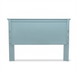 Pemberly Row Modern Coastal Solid Wood King Headboard in Blue