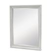 Pemberly Row Rectangle Modern Coastal Solid Wood Mirror in White