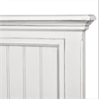 Pemberly Row Modern Coastal Solid Wood King Panel Bed in White