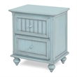 Pemberly Row Contemporary Solid Wood Nightstand with 2-Drawers in Blue