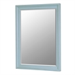Pemberly Row Rectangle Modern Coastal Solid Wood Mirror in Blue