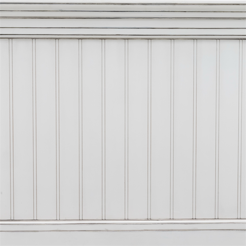 Pemberly Row Contemporary Solid Wood Twin Headboard in White
