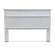 Pemberly Row Contemporary Solid Wood King Headboard in Gray/White