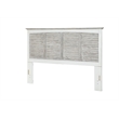 Pemberly Row Contemporary Solid Wood King Headboard in Gray/White