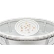 Pemberly Row Contemporary Oval Wood Coffee Table with Glass Top in White