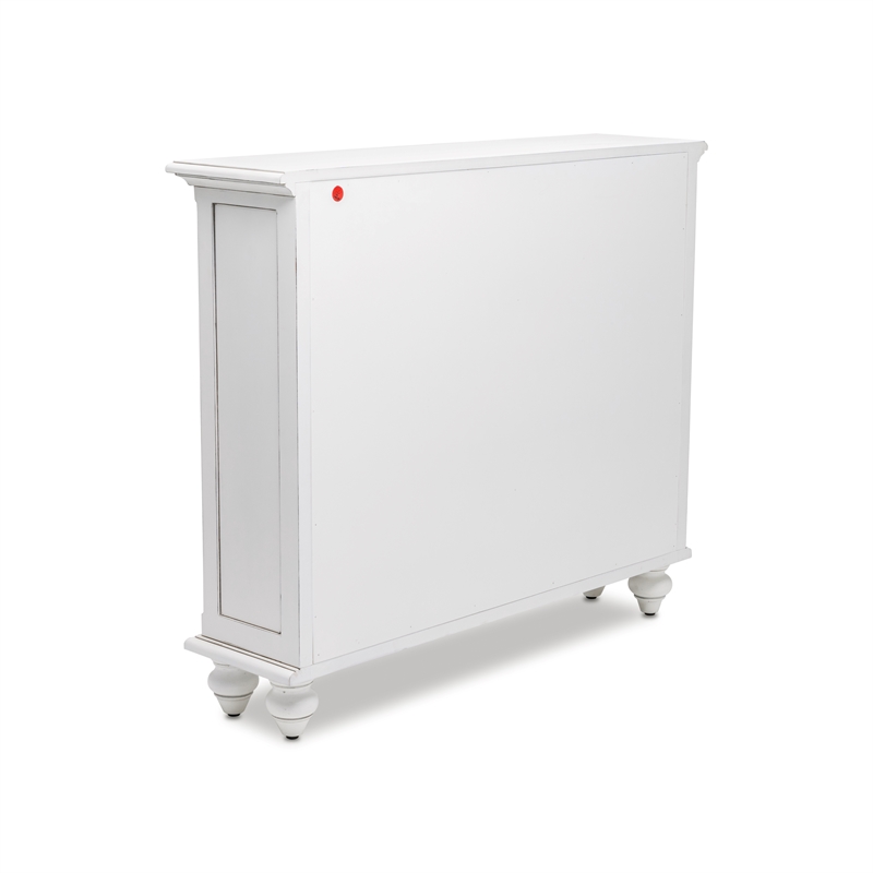 Pemberly Row 2-Door Wood Entry Cabinet with Baskets in White