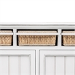 Pemberly Row 2-Door Wood Entry Cabinet with Baskets in White