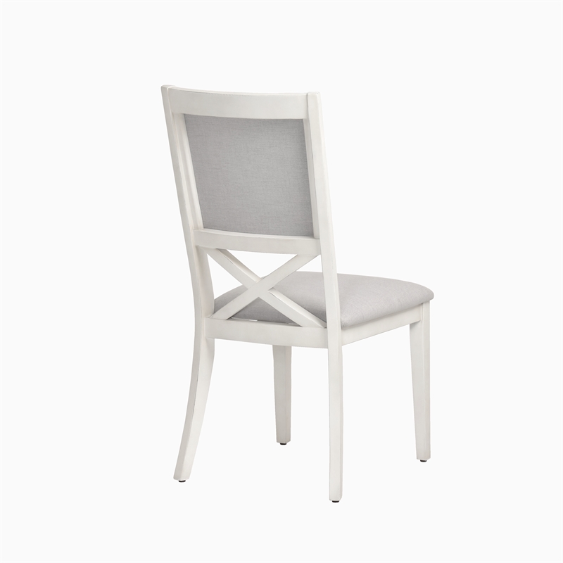 Pemberly Row Dining Chair Upholstered Grey Fabric (Set of 2)
