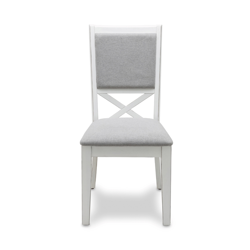 Pemberly Row Dining Chair Upholstered Grey Fabric (Set of 2)