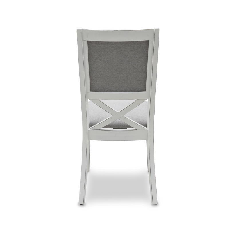 Pemberly Row Dining Chair Upholstered Grey Fabric (Set of 2)
