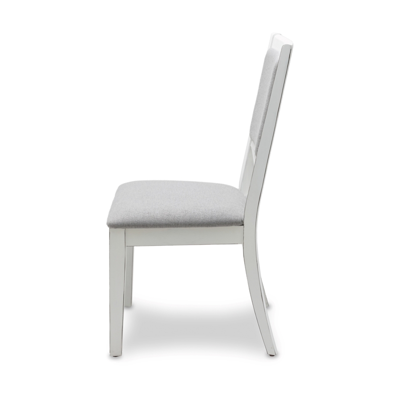 Pemberly Row Dining Chair Upholstered Grey Fabric (Set of 2)