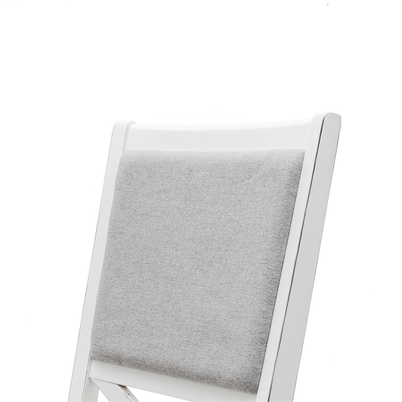 Pemberly Row Dining Chair Upholstered Grey Fabric (Set of 2)