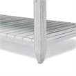 Pemberly Row Contemporary Solid Wood Coffee Table in White/Blue
