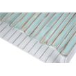 Pemberly Row Contemporary Solid Wood Coffee Table in White/Blue