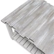 Pemberly Row Contemporary Solid Wood Coffee Table in White/Gray