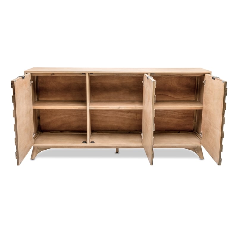 Pemberly Row 3-Door Credenza TV Stand Entertainment Unit Hallway Dresser