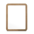 Pemberly Row Contemporary Solid Wood Tan Modern Coastal Mirror
