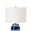 Pemberly Row Navy and White Ceramic Coastal Table Lamps (Set of 2) 3-Way Switch