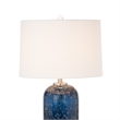 Pemberly Row Stunning Blue Glass Table Lamps (Set of 2) 3-Way Switch