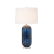 Pemberly Row Stunning Blue Glass Table Lamps (Set of 2) 3-Way Switch