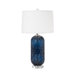 Pemberly Row Stunning Blue Glass Table Lamps (Set of 2) 3-Way Switch