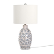 Pemberly Row Sea Shell Coastal White and Blue Table Lamps(Set of 2) 3-Way Switch