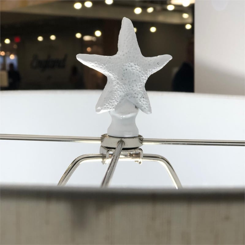 Pemberly Row Elegant Starfish White Table Lamps (Set of 2) 3-Way Switch