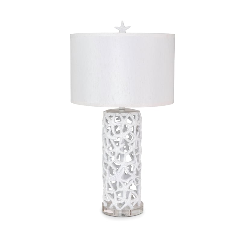 Pemberly Row Elegant Starfish White Table Lamps (Set of 2) 3-Way Switch
