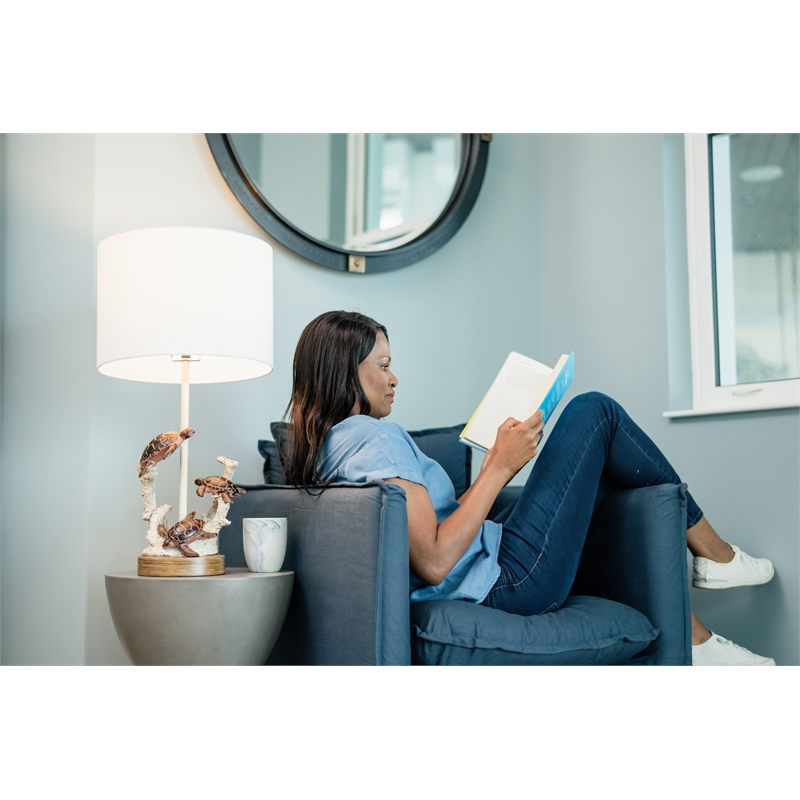 Pemberly Row 27'' Turtles Coastal Seaside Table Lamps (Set of 2) 3-Way Switch