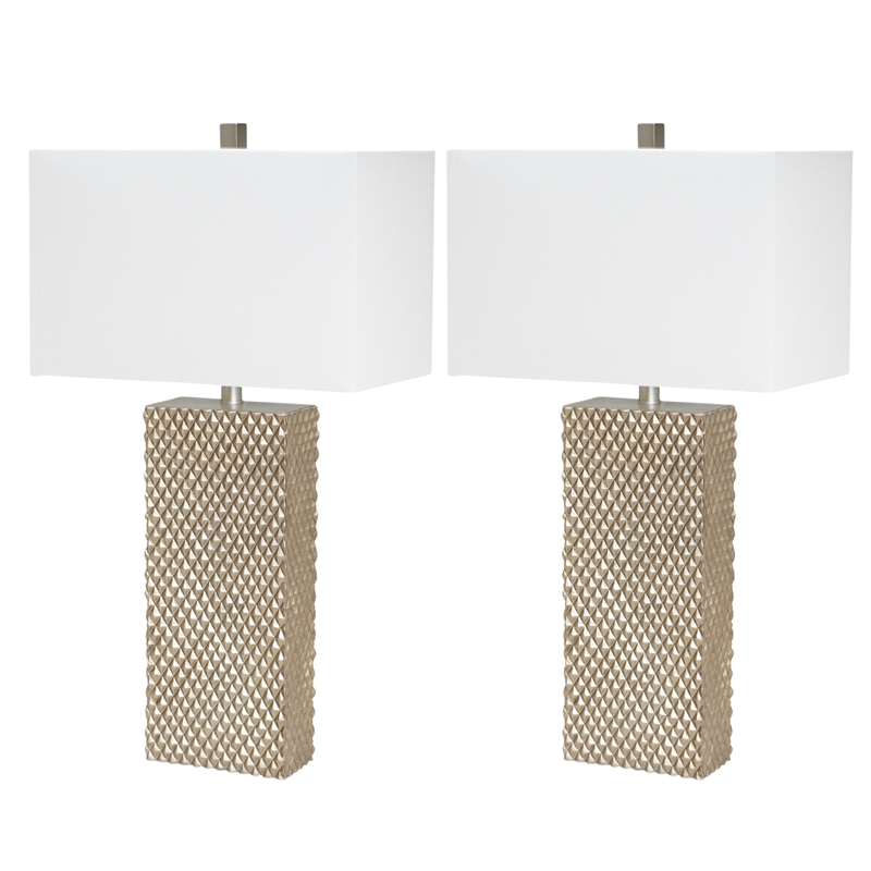 Pemberly Row Stunning Gold Table Lamps (Set of 2) 3-Way Switch
