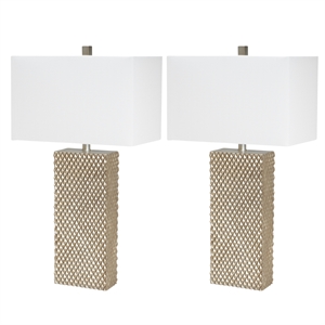 Pemberly Row Stunning Gold Table Lamps (Set of 2) 3-Way Switch