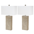 Pemberly Row Stunning Gold Table Lamps (Set of 2) 3-Way Switch