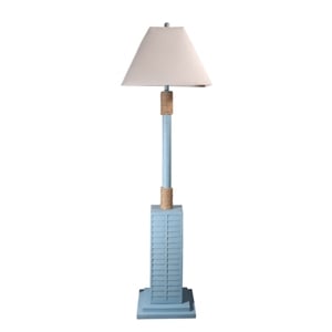 Pemberly Row 63'' Coastal Blue Shutter Floor Lamp 3-Way Switch