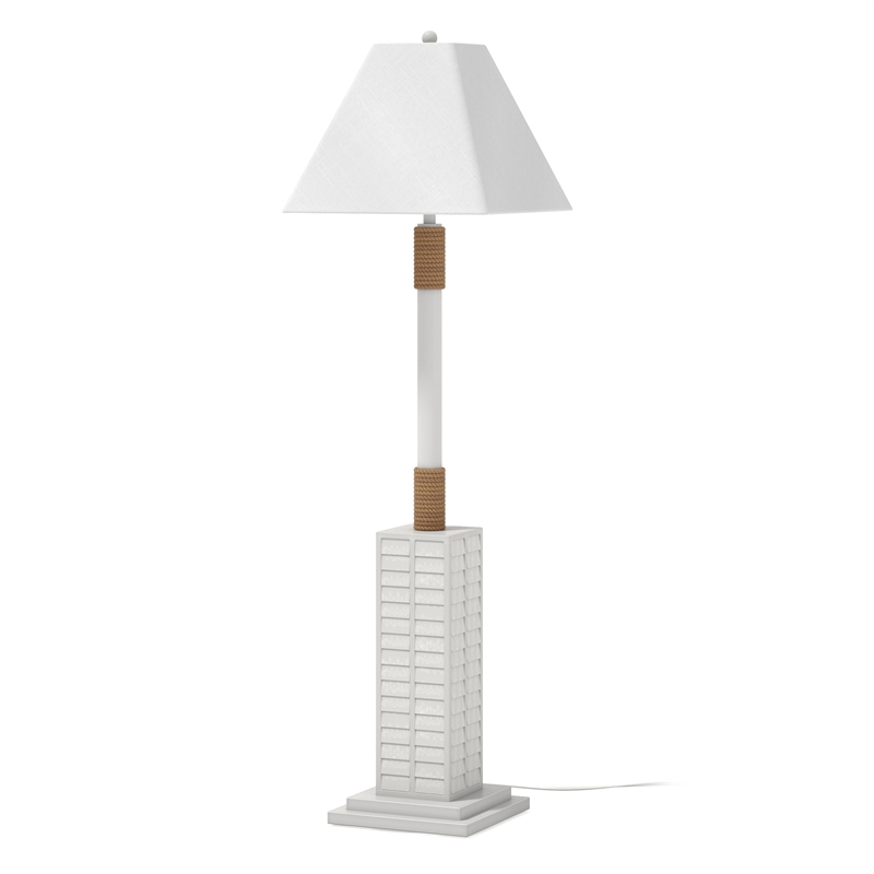 Pemberly Row 63'' Coastal White Shutter Floor Lamp 3-Way Switch