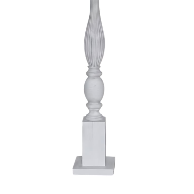 Pemberly Row 63'' Classic White Washed Coastal Floor Lamp Classy 3-Way Switch