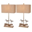 Pemberly Row Beach Birds Coastal Table Lamps (Set of 2) 3-Way Switch