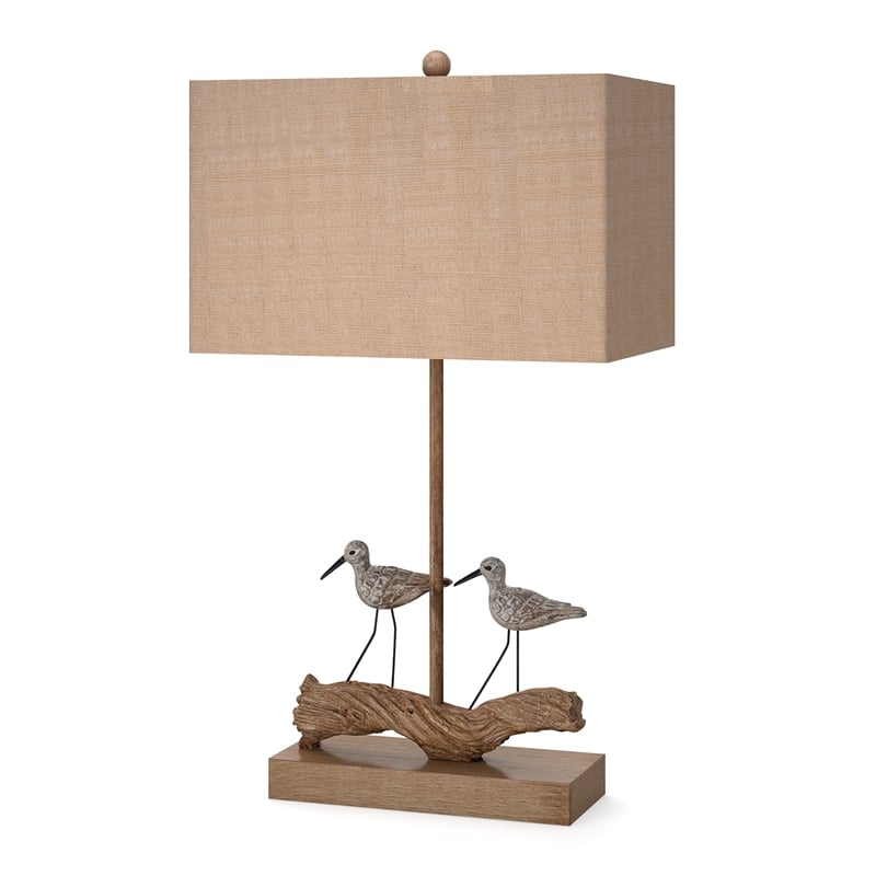 Pemberly Row Beach Birds Coastal Table Lamps (Set of 2) 3-Way Switch