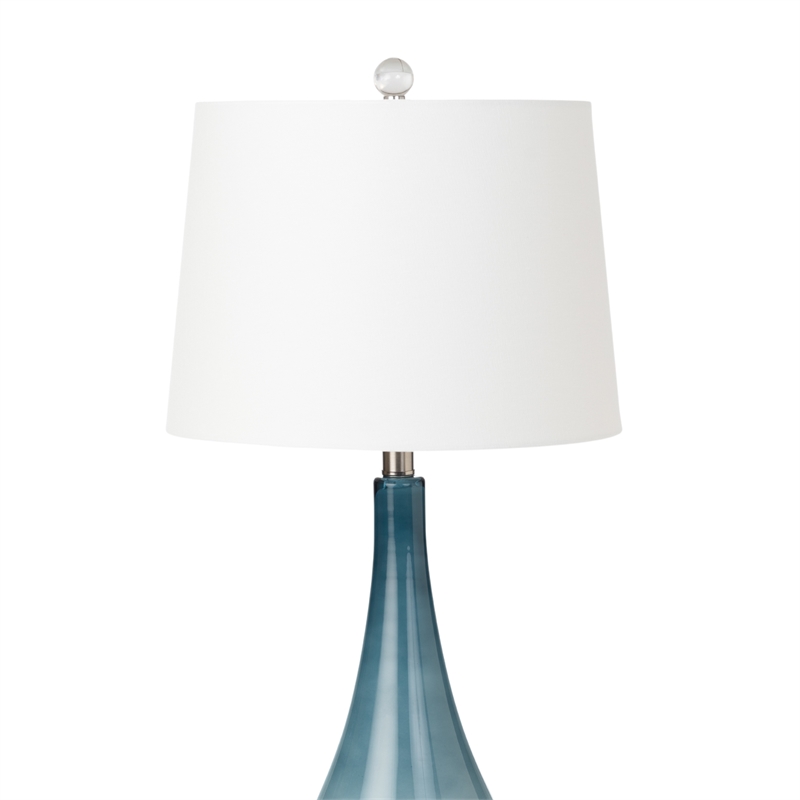 Pemberly Row Black/White Glass Table Lamps (Set of 2) 3-Way Switch