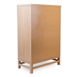 Pemberly Row Solid Wood Tan Coastal Modern 5-Drawer Chest in Brown
