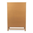 Pemberly Row Solid Wood Tan Coastal Modern 5-Drawer Chest in Brown