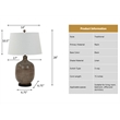 Pemberly Row Stunning Brown Table Lamps (Set of 2) 3-Way Switch